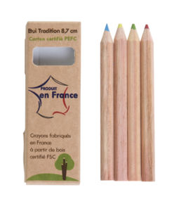 Etui 4 Crayons Couleurs Eco | Crayon Couleur Publicitaire
